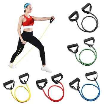 5-уровневые эспандеры с ручками, лента для упражнений, веревка, эластичные ленты для фитнеса, силовое оборудование для тренировок