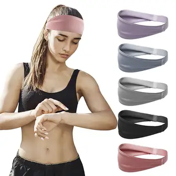 Женские спортивные повязки на голову, быстросохнущие нескользящие эластичные повязки на голову для баскетбола, тенниса, занятий йогой, прямая поставка