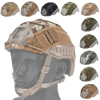 Тактический чехол для быстрого шлема, Страйкбол, пейнтбол, Армейский чехол для шлема, нейлоновая ткань для спортивного шлема для стрельбы, военные аксессуары