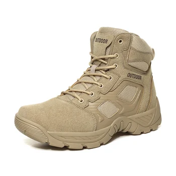 Уличные мужские армейские походные ботинки, зимние / осенние тактические ботинки, модная обувь, мужские военные непромокаемые рабочие армейские ботинки для походов в пустыню