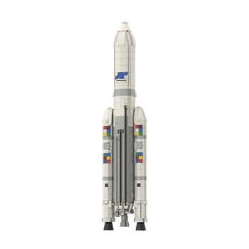 1:110 Ariane 5 ECA Rocket Building Block Model Kit MOC Искусственный спутник Ракета-носитель Airbus Самолет Кирпичная игрушка в подарок малышу