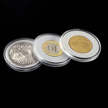 10 шт Акриловый материал 25 мм для NTAG215 Монетница Капсулы Коробка для хранения Прозрачные круглые витрины Высококачественные монетницы