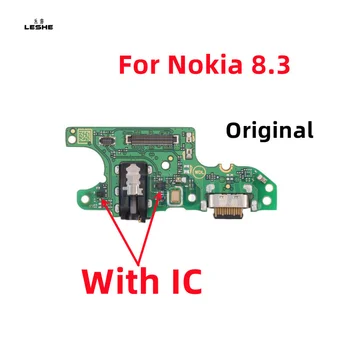 100% Оригинальный USB-порт для зарядки, плата зарядного устройства, гибкий кабель для Nokia 8.3, разъем для док-станции с микрофоном, быстрая зарядка