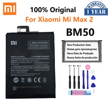 100% Оригинальный аккумулятор Xiao mi BM50 5200 мАч для Xiaomi Max 2 Max2 MiMax2 Высококачественные сменные батарейки для телефона