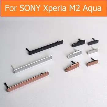 100% Оригинальный Разъем Порта USB-Зарядного Устройства + Наушники + Крышка Слота для портов Micro SD и Sim-карт для Sony Xperia M2 Aqua D2403 D2406