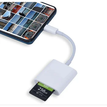 2 В 1 USB C TF SD Card Reader Адаптер Для iPhone 13 12 11 Pro 3.0 OTG Card Reader Передача Фотографий С Камеры На Телефон Splitter