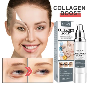 30 мл Женская Антивозрастная Сыворотка Collagen Boost Collagen Booster для Лица с Гиалуроновой Кислотой Унисекс Коллагеновый Косметический Крем Для Лица