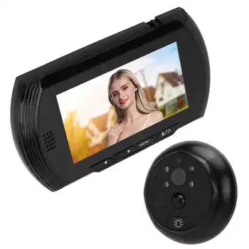 4,5-дюймовый ЖК-дисплей Обнаружение движения Ночное видение для домашней безопасности 2-Мегапиксельная цифровая камера-глазок с разрешением 1080P для просмотра дверей