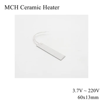 60x13 мм 5V 12V 110V 220V MCH Металлокерамический нагреватель Высокотемпературная Квадратная плита из оксида алюминия с электрическим нагревом, Пластинчатая лента HTCC Dry