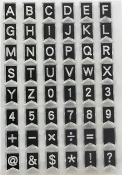 ABC Number Прозрачные штампы для вырезок из бумаги, Поделки из прозрачных штампов для скрапбукинга A0545