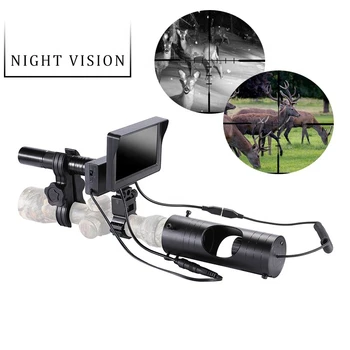 Alcance de vision nocturna infrarroja, interruptor de dia y noche, camara de 850nm, linterna y pantalla para vista optica de ca
