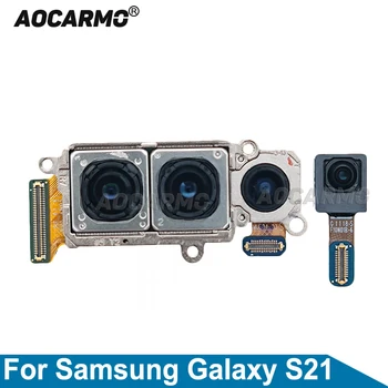 Aocarmo Для Samsung Galaxy S21 G991U G991B/N Фронтальная Камера + Задняя Широкая Основная Камера Модуль Гибкий Кабель Запчасти Для Ремонта