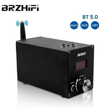 BRZHIFI Audio C50 Bluetooth 5,0 Infineon MA12070 Карта Hi-FI Плеера Цифровой Усилитель Мощности 80 Вт * 2 U-диска/TF Mini Sound Стерео Усилитель
