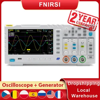 FNIRSI-1014D Портативный 7-Дюймовый TFT-ЖК-дисплей С Экраном 2в1, Двухканальный Генератор Входного сигнала, Настольный Осциллограф, Выход Захвата