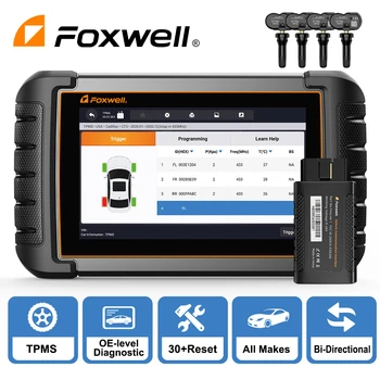 FOXWELL NT809TS Bluetooth OBD2 Сканер Всех систем Инструмент программирования TPMS Двунаправленное управление 30 + Сброс автомобильной диагностики