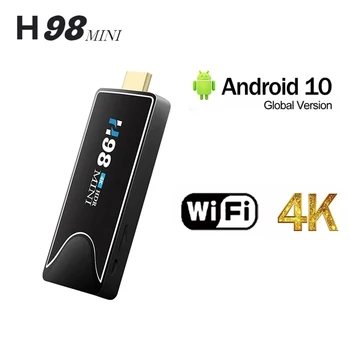 H98 MINI 4K 3D HD Wireless TV Stick Allwinner H313 2GB 16GB Android 10 Smart TV Box 2.4G 5.8G WIFI Глобальная Версия Медиаплееров
