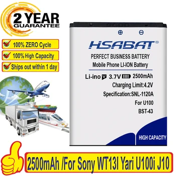 HSABAT Лидирующий бренд, 100% Новый Аккумулятор 2500 мАч BST-43 для Sony Ericsson WT13I Yari U100i J10 J20 J108i S001 CK13I S001 U100