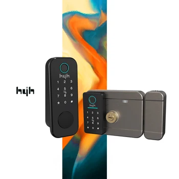 hyh TT Lock Smart Lock Дверной замок с отпечатком пальца и разблокировкой карты-пароля Смарт-замок из цинкового сплава для бронированной двери