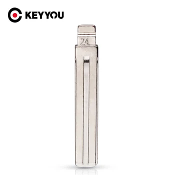 KEYYOU 10/20шт Неразрезанный № 24 Металлический Сменный Пустой Автомобильный Ключ KD-X2/KD900 Remote NE66 Key Blade С Отметками Для Volvo S80