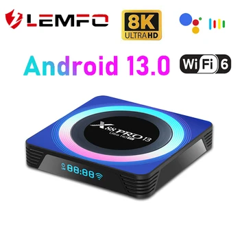 LEMFO Smart TV Box X88 Pro 13b Android 13 8K TV Box 4G 64G RK3528 WiFi6 Двойной Wifi TV Box 2023 PK Android 12 6K