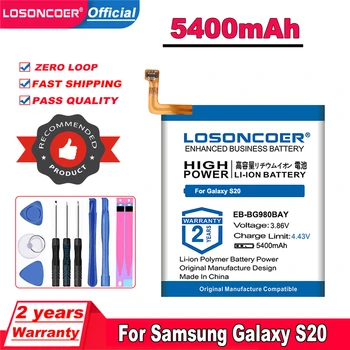 LOSONCOER, 100% новый аккумулятор EB-BG980ABY емкостью 5400 мАч для Samsung Galaxy S20, аккумулятор для телефона
