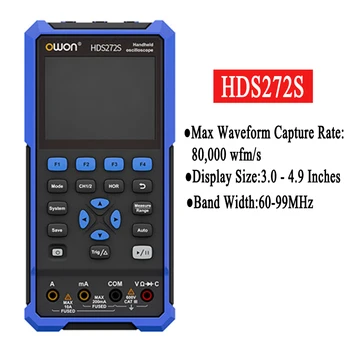OWON HDS272S Ручной цифровой осциллограф 3-в-1, 2 канала, полоса пропускания 70 МГц, 20000 Отсчетов, ручной цифровой измеритель объема