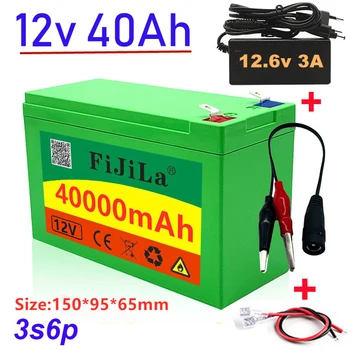 Pack batterie au lithium 18650 12V 40ah + chargeur12,6 V 3a, BMS intégré à haut débit,utilisé pour  pulvérisateur alimentation