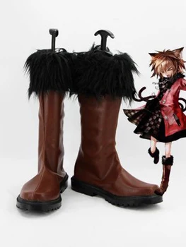 Touhou Project Chen Коричневые Ботинки для косплея, обувь для вечеринки в стиле аниме, ботинки для косплея, сшитые на заказ для взрослых женщин, обувь