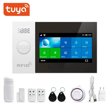 Tuya Smart Wireless Home WIFI GSM GPRS Охранная система безопасности дома с датчиком движения Охранная сигнализация Smart LIfe APP