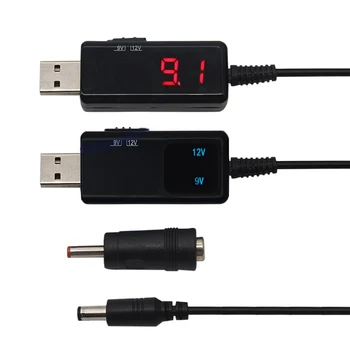 USB Повышающий преобразователь постоянного тока от 5 В до 9 В 12 В USB Повышающий Преобразователь Кабель + 3,5x1,35 мм Разъем Для блока питания/Зарядного устройства/ Адаптера питания