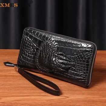 XMESSUN, модный новый длинный кошелек из натуральной кожи, модный дизайн, женские и мужские повседневные сумки-клатчи с крокодиловым узором, сумка для мобильного телефона