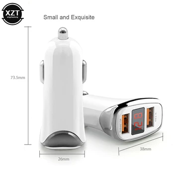 Автомобильное зарядное устройство с двумя USB-устройствами quick charge 2.0, зарядные устройства для мобильных телефонов, быстрая автомобильная зарядка USB для iPhone Samsung Xiaomi HTC