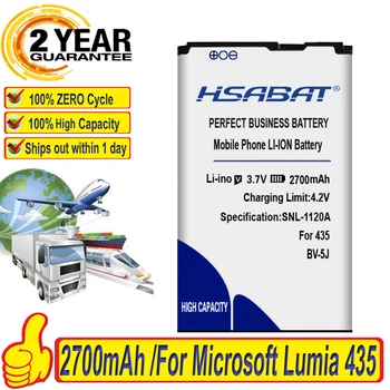 Аккумулятор HSABAT BV-5J 2700mAh для Microsoft для Nokia Lumia 435 Аккумулятор 532 RM1069 1071