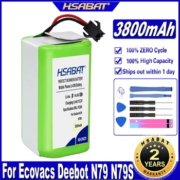 Аккумулятор HSABAT Eufy Robovac 11 11S 12 15C 15S 35C емкостью 3800 мАч для аккумуляторов Conga Excellence 990 Ecovacs Deebot N79 N79S DN622