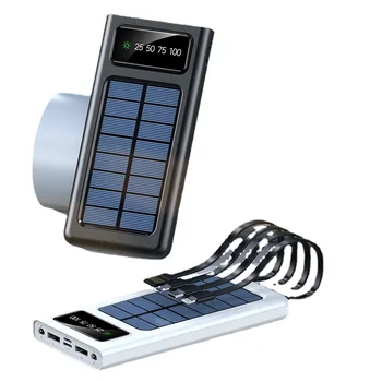 Аккумулятор солнечной энергии 50000 мАч, флэш-зарядка большой емкости, быстрая зарядка, портативный автономный кабель