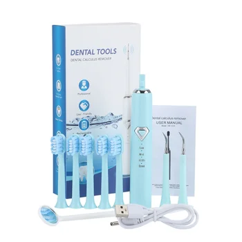 Аппарат для отбеливания зубов 8 в 1, 4-ступенчатая электрическая зубная щетка, бытовой электрический очиститель зубов, устройство для удаления зубных камней, стоматологическое устройство