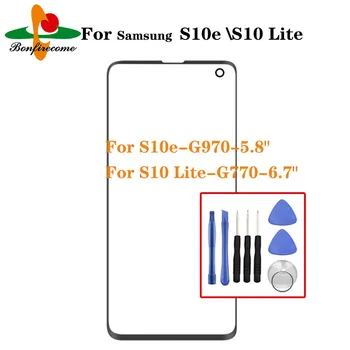 Для Samsung Galaxy S10 lite S10lite G770 SM-G770F S10e G970 SM-G970 Передняя Сенсорная панель ЖК-дисплея Со Стеклянной крышкой Объектива
