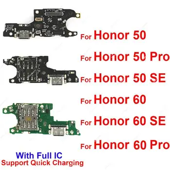 Док-станция для зарядного устройства USB для Huawei Honor 50 60 Pro 50se 60se Плата с USB-портом для зарядки, детали для гибкого кабеля с USB-разъемом
