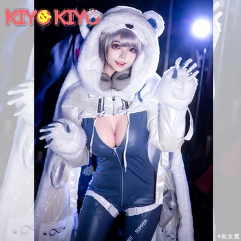 КИЙО-КИЙО НИККЕ: Богиня Победы, Белый медведь, Неве, комбинезон из искусственной кожи, костюмы на Хэллоуин