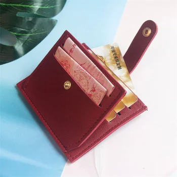 Классический женский кошелек, короткий кошелек для монет, модный мини-клатч из искусственной кожи с несколькими картами, мини-клатч для девочек