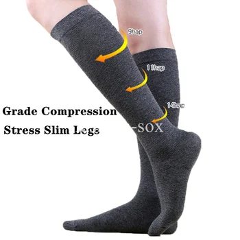 Компрессионные чулки для похудения, поддерживающие кровообращение, Компрессионные носки для ног, защищающие от усталости, удобные однотонные носки
