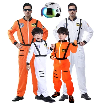 Костюм астронавта для маленьких детей и взрослых, Космический костюм, Комбинезон пилотов, Праздничный Пурим, Карнавальный костюм для косплея, Шлем для мужчин и мальчиков