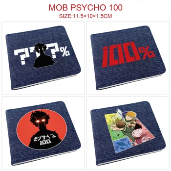 Кошелек с логотипом Anime Mob Psycho 100, бутик-кошелек для мальчиков и девочек, подарки, Новый холщовый кошелек, кошелек для кредитных карт.