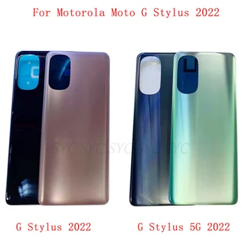Крышка батарейного отсека, корпус панели задней двери, чехол для Motorola Moto G Stylus 5G 2022, задняя крышка с логотипом, запасные части