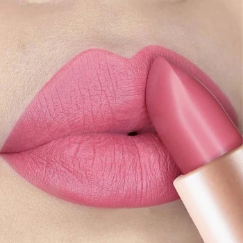 Матовая губная помада Bean Paste Розового цвета для макияжа губ, Водостойкий стойкий косметический увлажняющий крем для губ, 12 цветов для ежедневного макияжа