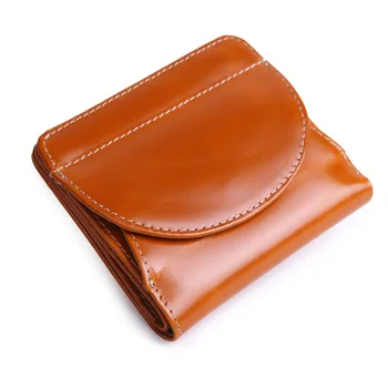 Мини-кошелек с держателем для кредитных карт, портмоне для монет / 100% натуральная кожа / Большой емкости