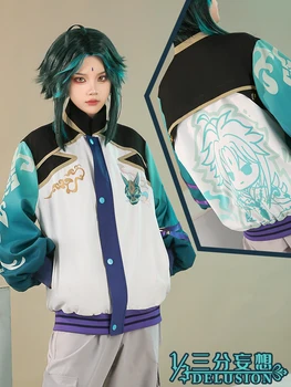 Модное пальто Xiao Game Genshin Impact Rose, костюм для косплея, мужская ветровка из аниме, одежда для ролевых игр 2023 года, Размеры S-XL, Новинка