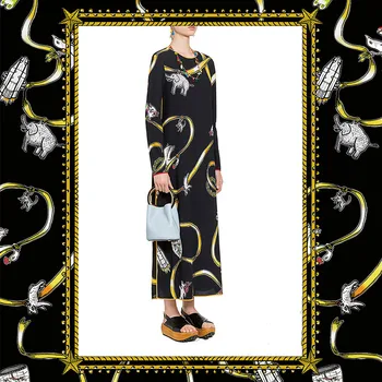 Модный дизайн бренда Twist Fabric Цифровая печать для женского платья-рубашки Ткани 