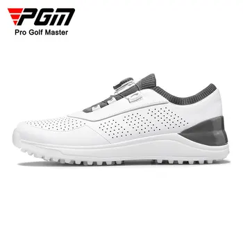Мужская обувь для гольфа PGM, шнурки с ручкой, нескользящие, водонепроницаемая мужская спортивная обувь, кроссовки XZ264