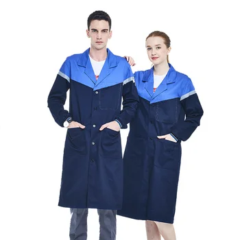 Мужская темно-синяя рабочая куртка из полиэстера С длинным рукавом и светоотражающими лентами, рабочая одежда